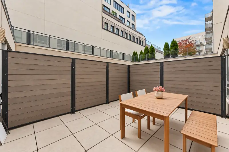 Private terrace off the living room